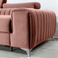 Coltar extensibil stanga 3 locuri ELTAP, LT-24NU, Grayson, 278x205x92 cm, lemn/poliester, roz