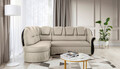 Coltar extensibil stanga 3 locuri ELTAP, L-055, Lord, 243x180x112 cm, lemn/poliester, crem/negru