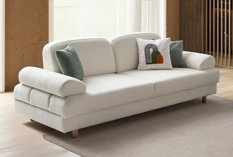 Canapea extensibila 3 locuri, Atelier del Sofa, 752EST1120, Frame: 70% HORNBEAM/30% MELAMINE COATED CHIPBOARD, Alb