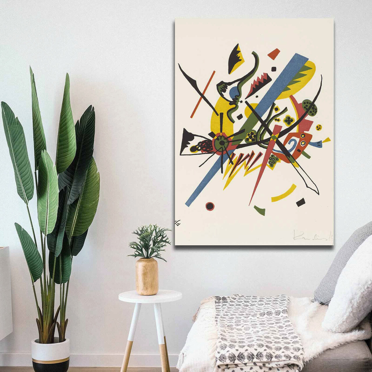 Tablou decorativ, 70100KANDINSKY016, Canvas, Lemn, Multicolor
