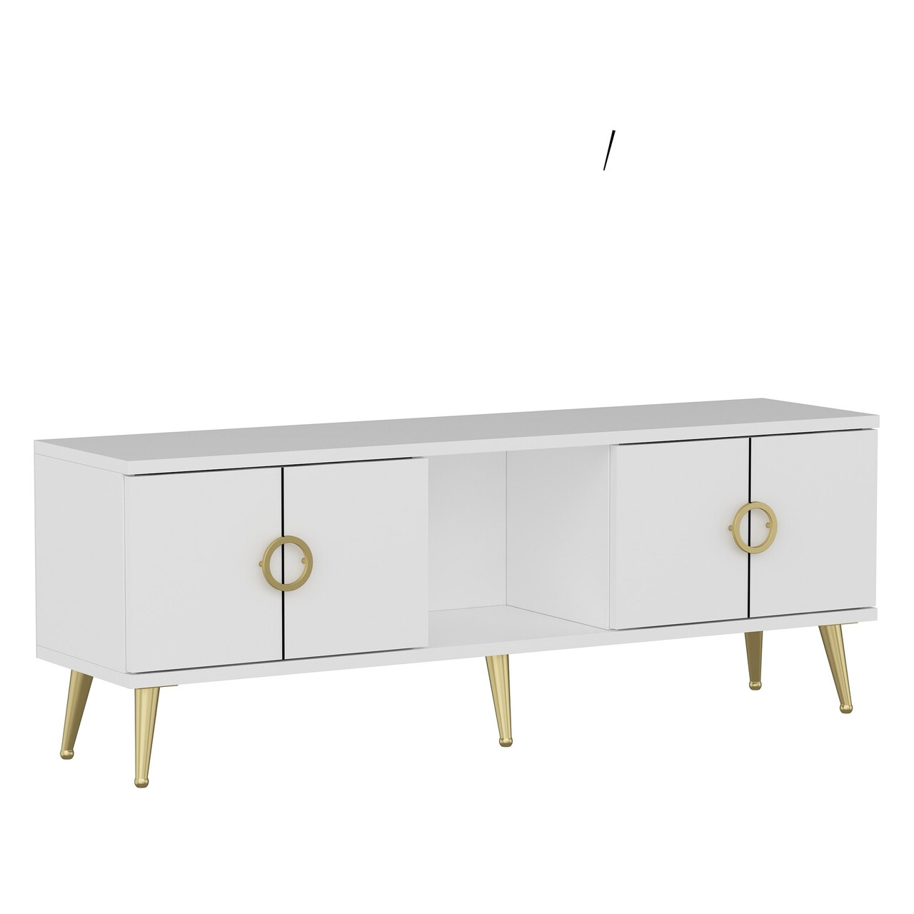 Comoda TV, Odessa, Cey, 120x30x45 cm, PAL, Alb - 2 | YEO