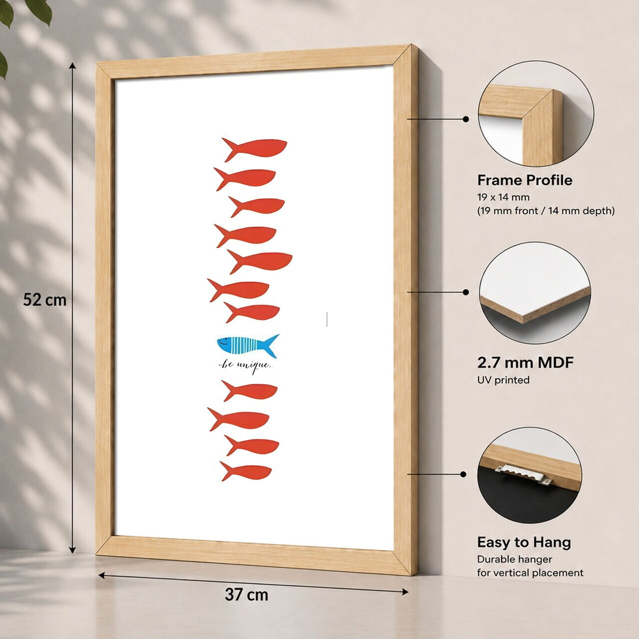 Tablou decorativ, 3752AACT-034, Fundal: 100% MDF (Grosime: 2,7 mm) Vopsire: Imprimare UV, Multicolor — imaginea 2