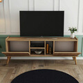 Comoda TV, Mezza, Carmen, 150x52x34 cm, Stejar