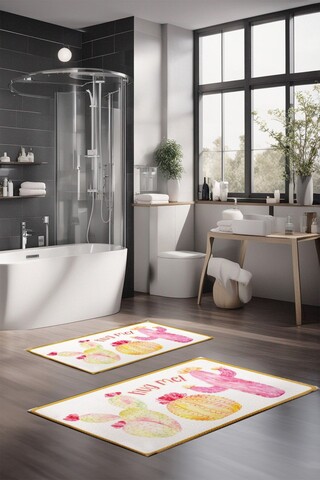 Set covorase de baie, Cartwright, CT-5280, Poliester, Multicolor