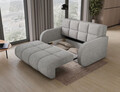 Canapea extensibila 3 locuri ELTAP, Deverio, 154x103x83 cm, lemn/poliester, gri deschis