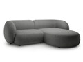 Coltar dreapta 2 locuri, Kate, Micadoni, 255x176x76 cm, tesatura boucle, gri inchis