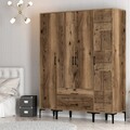 Dulap pentru haine, Hommy Craft, Kumsal STP, 160x47.5x201.4 cm, PAL, Maro