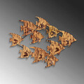 Decoratiune de perete, Melek v2, Metal, Dimensiune: 83 x 58 cm, Multicolor