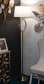 Lampadar Versailles, Mauro Ferretti, 1 x E27, 40W, 38x170 cm, fier/sticla, alb/auriu