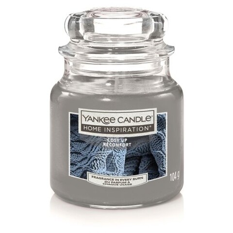 Lumanare parfumata in suport de sticla, yankee candle, 30 ore, 104 g, ambra/flori fine/haine moi