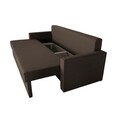 Canapea Extensibila Firenze Dark Chocolate Beige Flower 218x85x85 cm, cu lada de depozitare