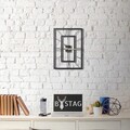 Ceas de perete, November, Metal, Dimensiune: 49 x 34,5 cm, Negru