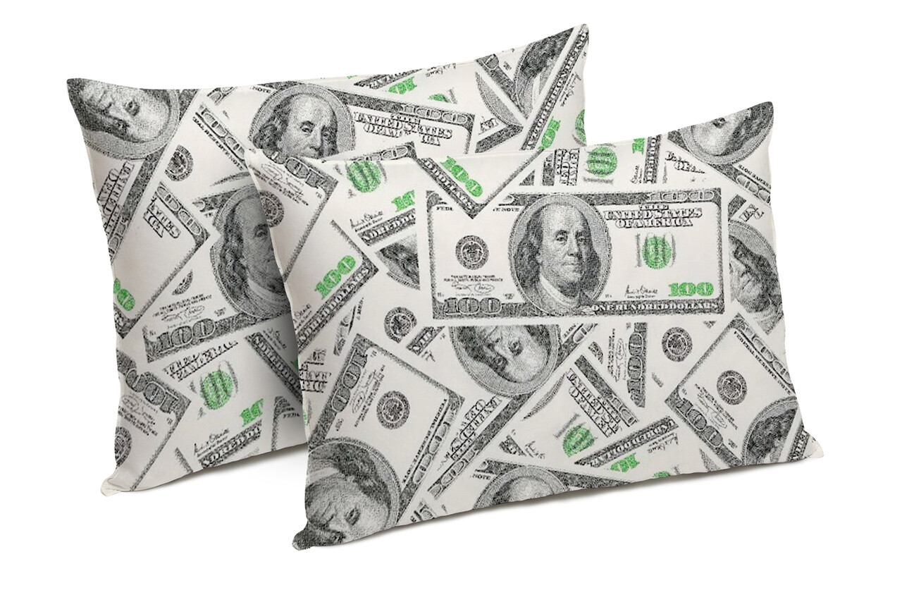 Set Alcam 2 perne microfibra 50x70 cm si pilota matlasata 180x200 cm, Dollar Dream - imagine 5