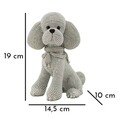 Statueta / figurina decorativa Poodle Dog Sparky, Mauro Ferretti, 14.5x10x19 cm, polirasina, argintiu