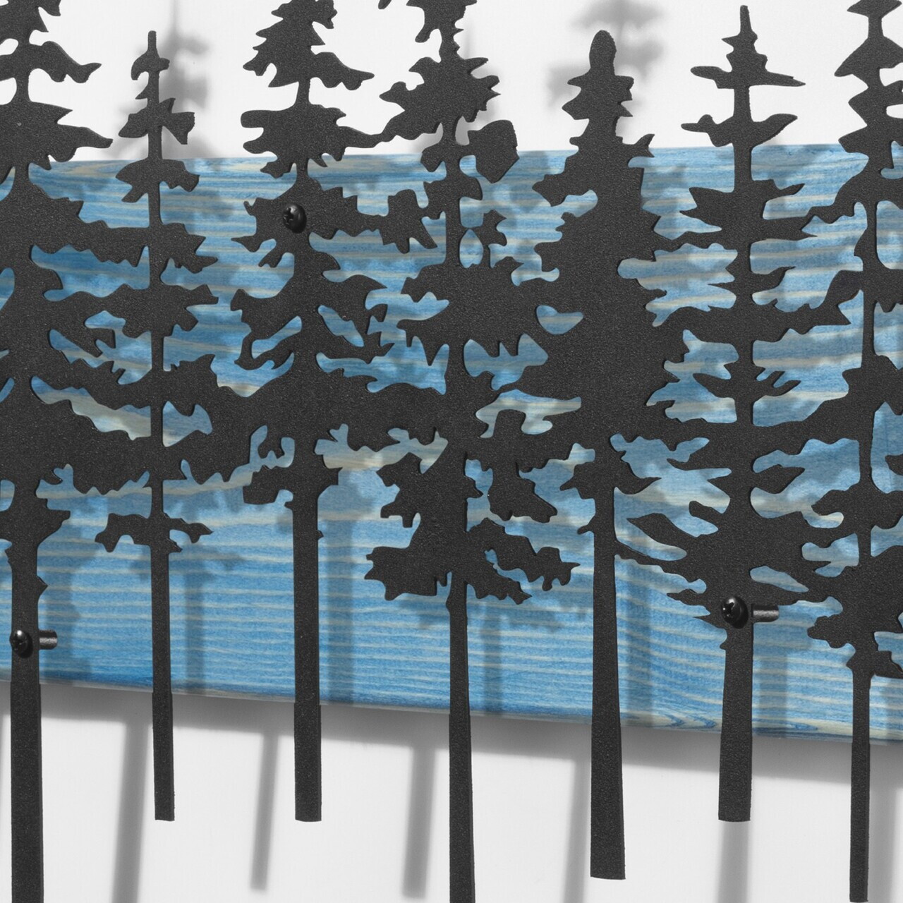 Decoratiune de perete, Nordic Pine, Cadru: Lemn (Grosime: 2 cm), Albastru/Negru — imaginea 4