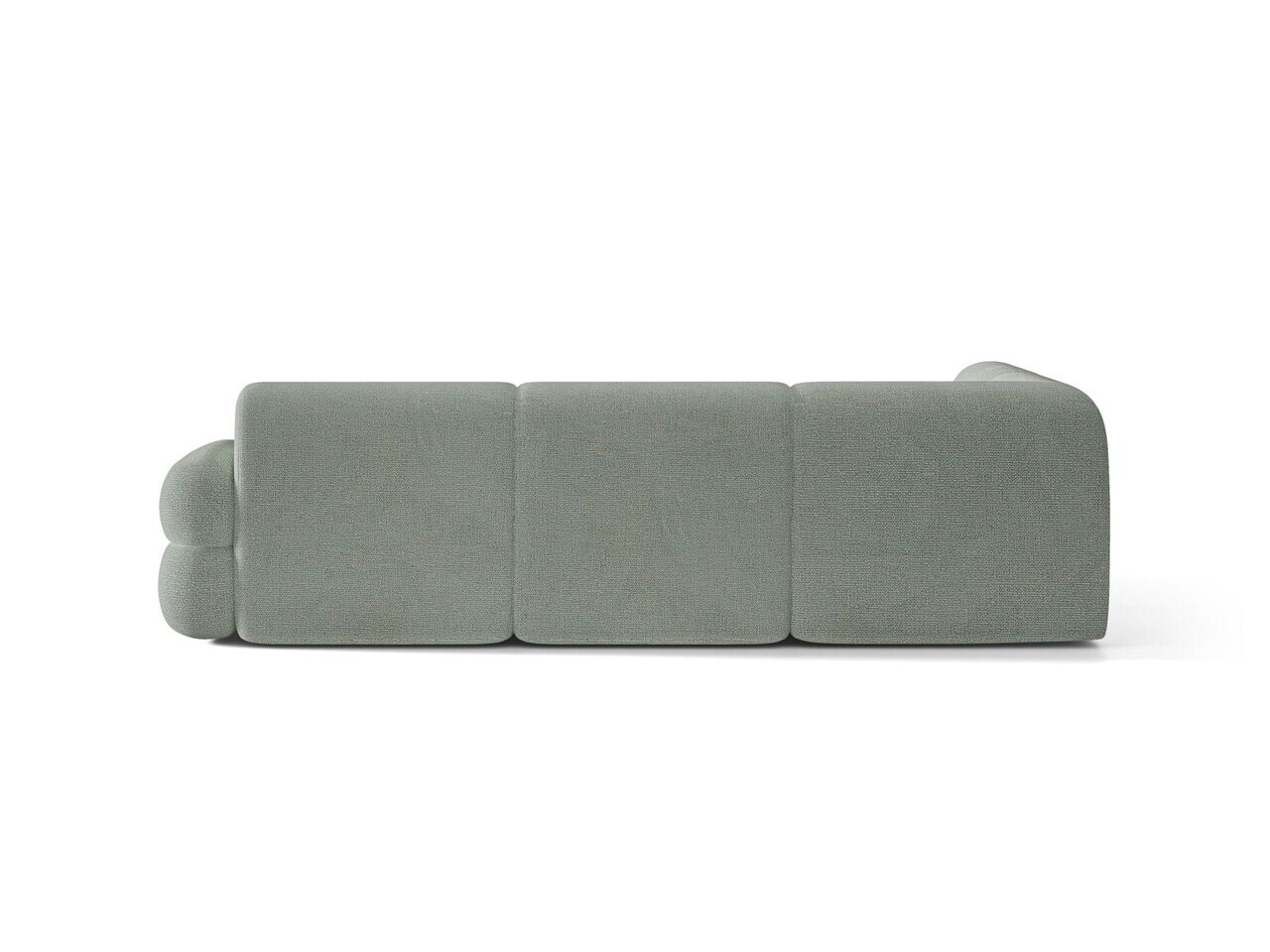 Coltar stanga 5 locuri, Neo, Micadoni Home, 295x210x83 cm, tesatura Chenille Silencio, albastru muted — imaginea 3