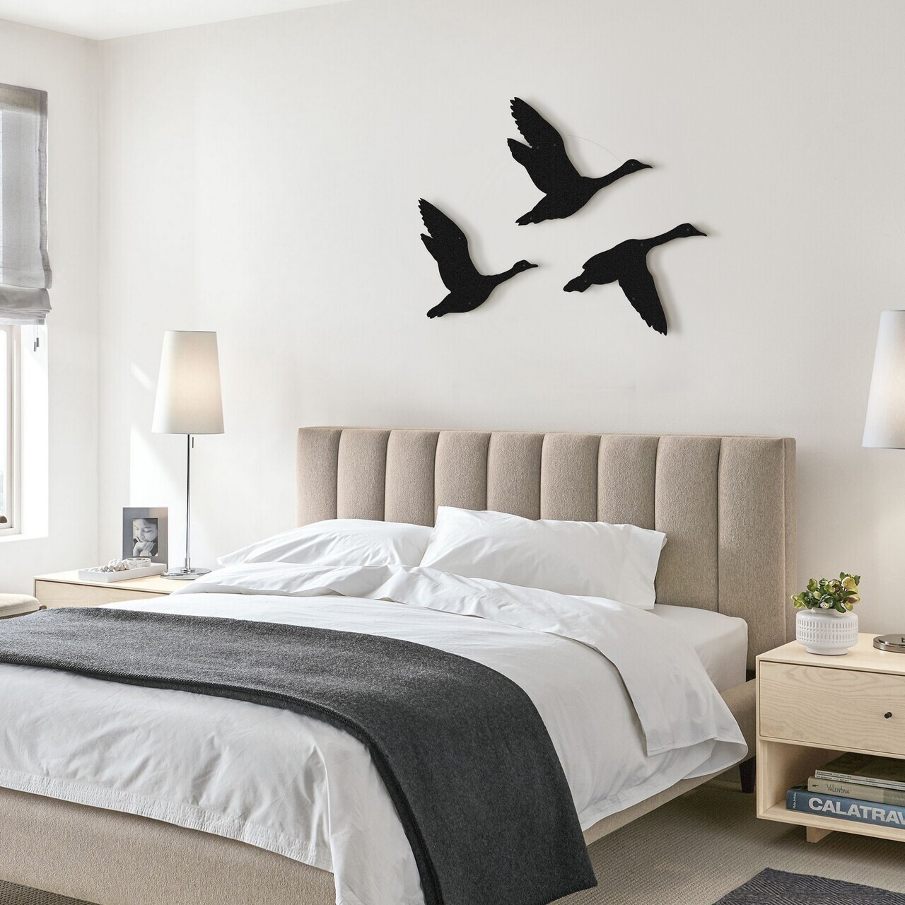 Set de accesorii decorative de perete din metal, DK-FLY-BR102, Dimensiune: 34 x 31 cm (1 bucată), Negru — imaginea 3