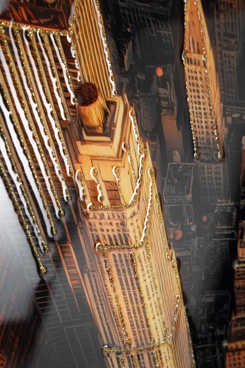 Tablou decorativ Mauro Ferretti New York -A 72x102 cm lemn de pin/canvas multicolor