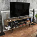 Comoda TV, Retricy, Akya, 160x35x38.6 cm, PAL, Nuc / Negru