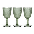 Set 3 pahare Davor, Tognana Porcellane, 250 ml, sticla, verde