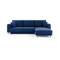 Coltar extensibil dreapta 4 locuri ELTAP, RT-40VE, Dalia, 289x190x95 cm, lemn/poliester, albastru