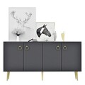 Consola, Olivia, Drop, 140x75x40 cm, PAL, Antracit