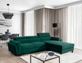 Coltar extensibil dreapta 4 locuri ELTAP, Mari-30, Mariall, 288x200x92 cm, lemn/poliester, verde inchis