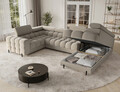 Coltar extensibil dreapta 3 locuri ELTAP, RT-18AU, Fectory, 346x205x93 cm, lemn/poliester, bej