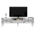 Comoda TV, Olivia, Yumedi, 150x50x30 cm, PAL , Alb / Argintiu