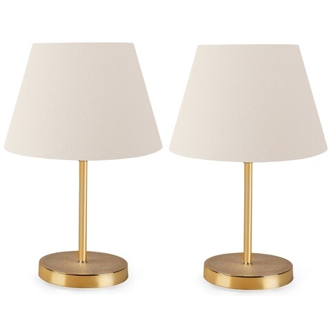 Lampa de masa 2 piese, ayd - 2339, insignio, 22 x 37 cm, 1 x e27, 60w, crem