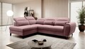 Coltar extensibil stanga 4 locuri ELTAP, LT-24VE, Noble, 255x201x100 cm, lemn/poliester, roz