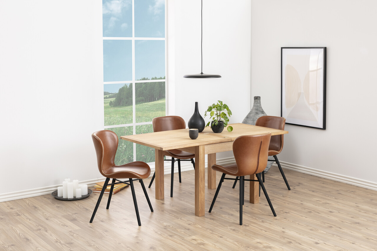 Scaun Batilda -A1, Actona, 47x53x82.5 cm, piele ecologica/lemn de cauciuc, brandy - view 7