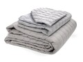 Set cuvertura de pat dubla 3 piese, Yıldız - Grey, Dowry World, Bumbac