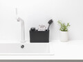 Organizator chiuveta cu dozator sapun / detergent lichid, Brabantia, SinkSide, 19x8.5x11.5 cm, plastic, gri inchis