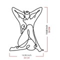 Decoratiune de perete, Geometric Nude Woman, metal, 38 x 50 cm, negru
