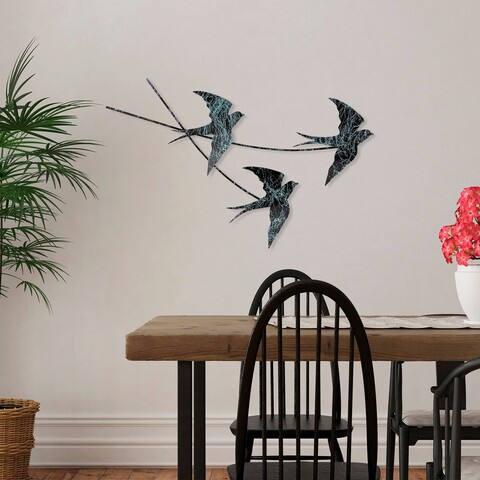 Decoratiune de perete, wallow 3, metal, 70 x 42 cm, multicolor