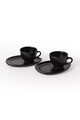 Set pentru ceai, Hermia, 275KRM2679, Dimensiune: 09 cm (2 bucăți), Negru mat