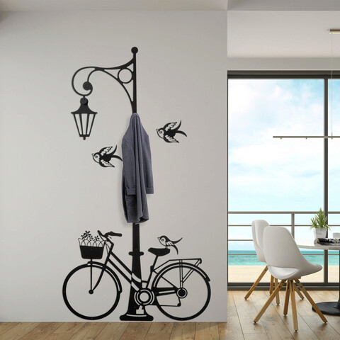Cuier de perete, Hayat WSH-022, Metal, Dimensiune: 117 x 4 x 211 cm, Negru mezoni.ro