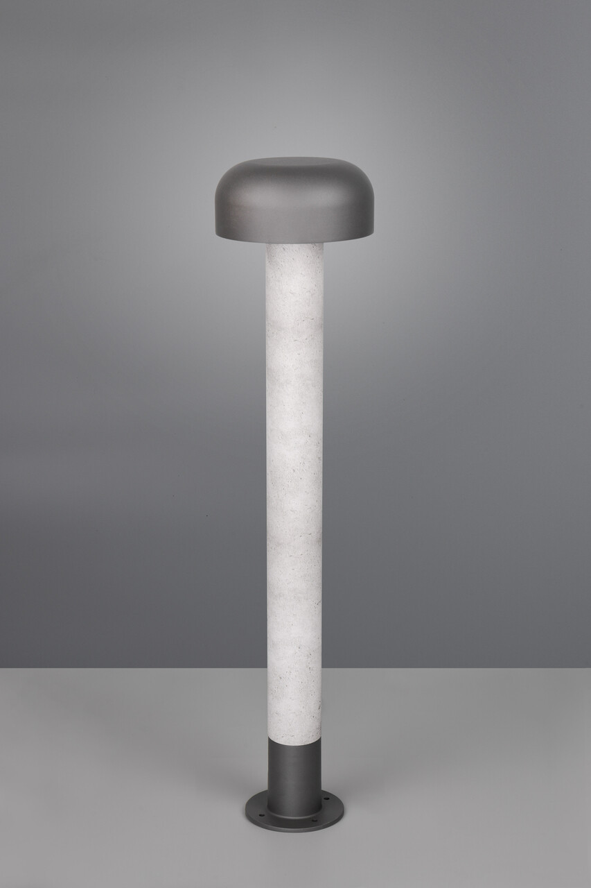 Lampadar de exterior Fraser, TRIO, 19x84.5 cm, 10W, 1x E27, aluminiu, gri