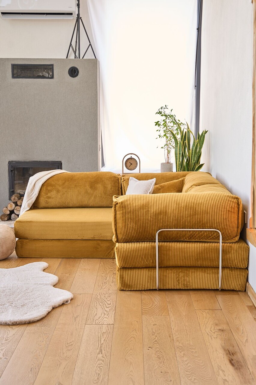 Coltar, Atelier del Sofa, 118FVL1407, Tesatura plus reiata, Galben mustar - view 9