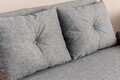 Canapea extensibilă cu 2 locuri, Futon, 859FTN2723, Metal , Gri deschis