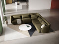 Coltar reversibil 5 locuri, Tulum, Cosmopolitan Design, 255x255x70 cm, catifea, verde