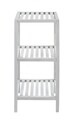 Suport cu 3 rafturi, Wenko, Norway, 36 x 79 x 36 cm, lemn de nuc, alb