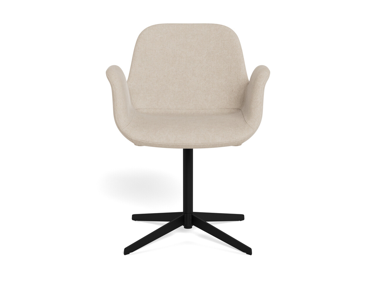 Scaun Beth, Actona, 57.5x55x81 cm, rotativ, poliester/otel, bej nisip - view 2