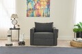 Canapea extensibilă cu 1 loc, Balcab Home, 825BLC4733, Cadru: 100% LEMN DE BRAD, Antracit
