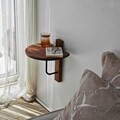 Raft de perete, Neostill, Reve, 35x35 cm, Lemn masiv, Castan / Negru