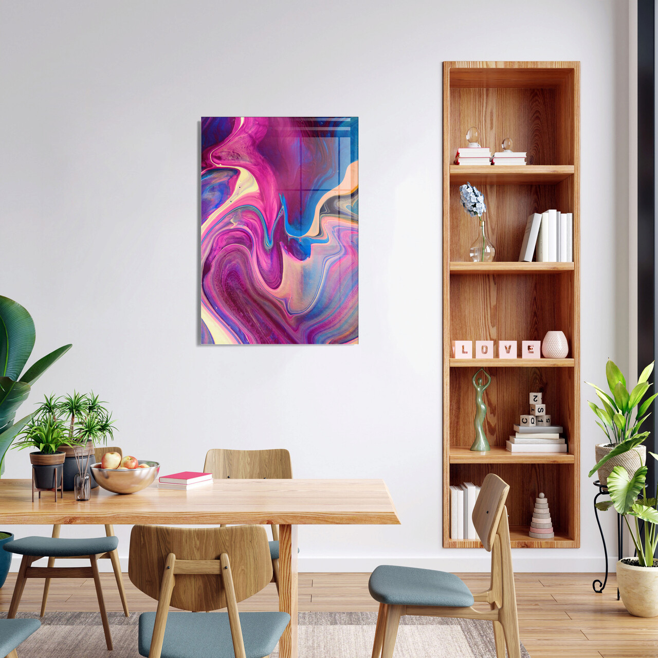 Tablou decorativ, 1125, Sticla temperata, Dimensiune: 45 x 65 cm, Multicolor - 1 | YEO