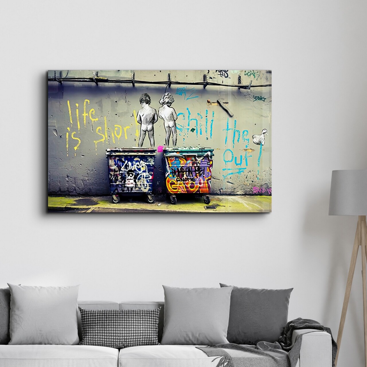 Tablou decorativ, OGLS-8078, Dimensiuni: 70 x 110 cm, Multicolor - view 3