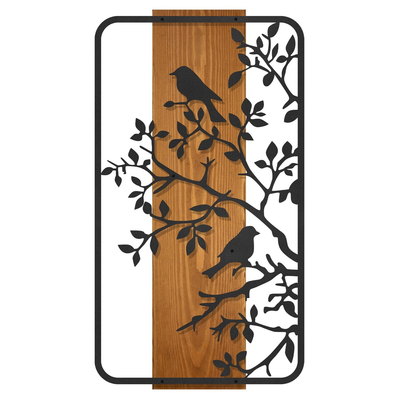 Decoratiune de perete, Nidra, Cadru: Lemn (Grosime: 2 cm), Nuc negru — imaginea 7