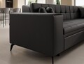 Coltar extensibil dreapta 4 locuri ELTAP, Sol-26, Solange, 292x196x84 cm, lemn/poliester, negru
